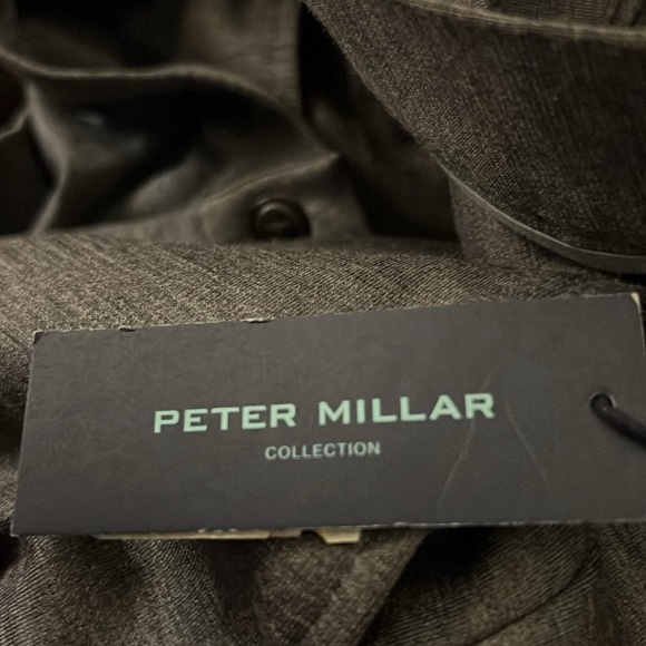 PETER MILLAR EXCURSIONIST FLEX FLAT FRONT TROUSER TAILORED FIT 100% GRAY LARGE - Picture 4 of 4